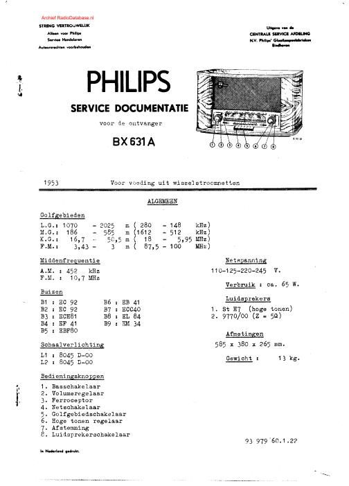 philips bx 631 a