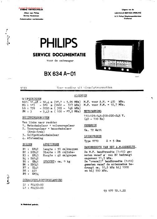 philips bx 634 a