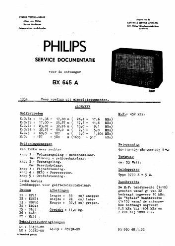philips bx 645 a
