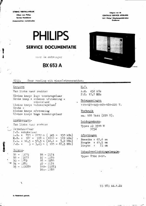 philips bx 653 a
