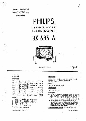 philips bx 685 a