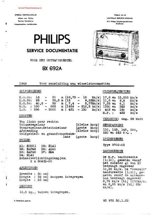 philips bx 692 a