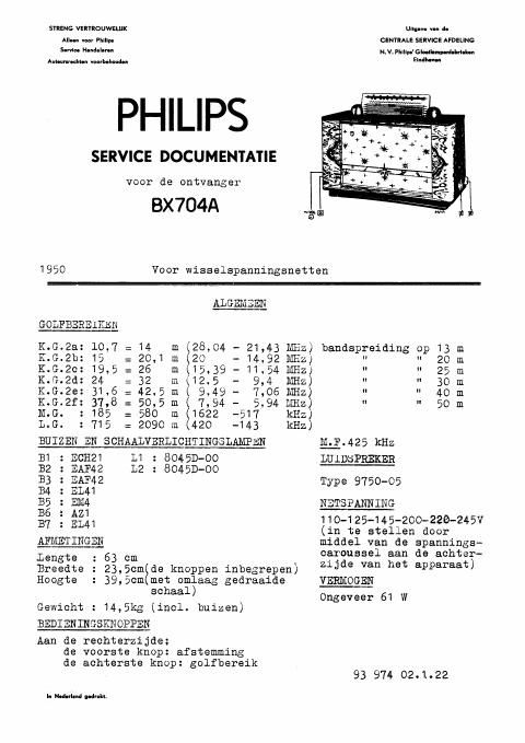 philips bx 704 a