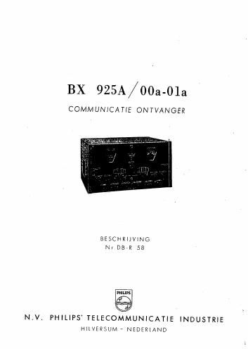 philips bx 925 a service manual