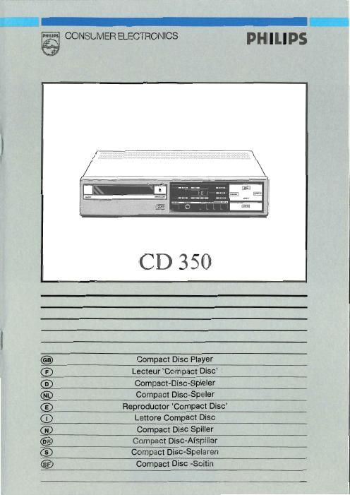 philips cd 350 owners manual
