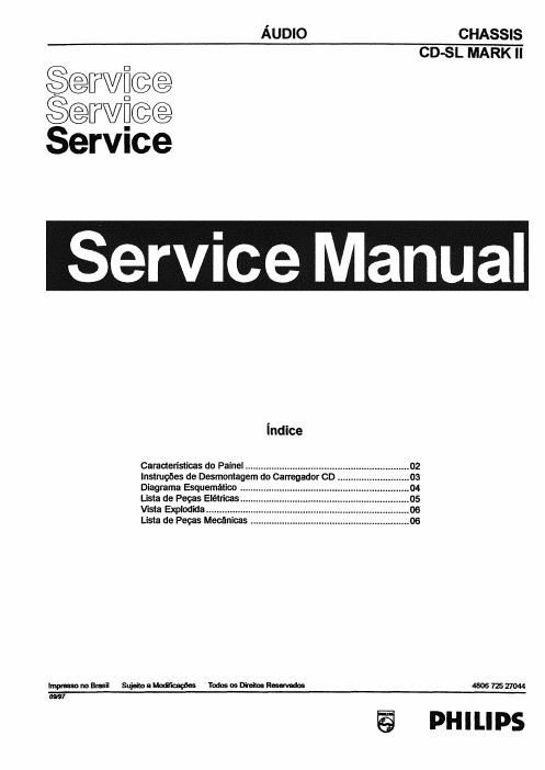 philips cd sl mk 2 service manual