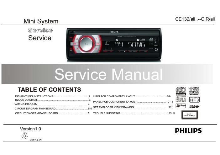 philips ce 132 service manual