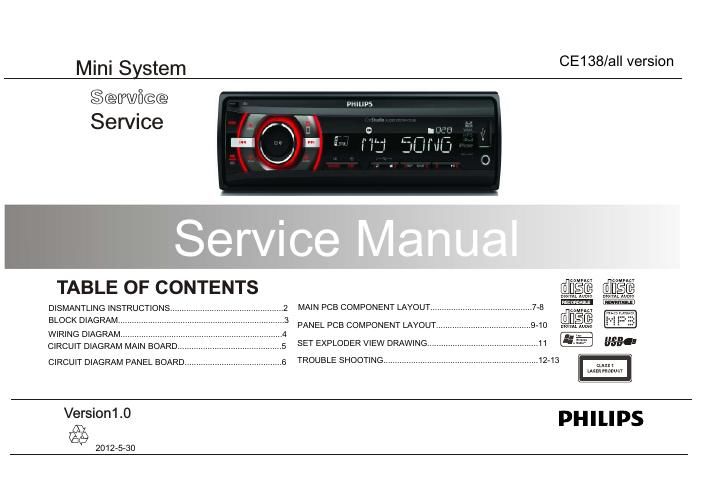 philips ce 138 service manual