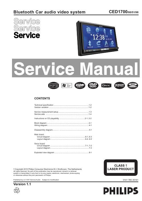 philips ced 1700 service manual