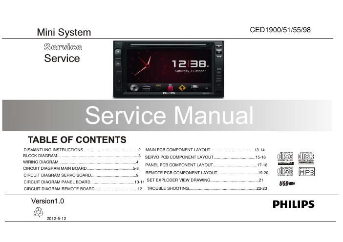 philips ced 1900 service manual