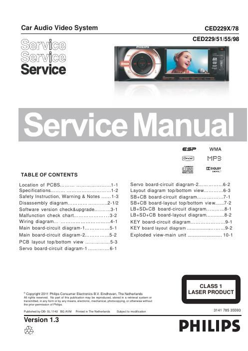 philips ced 229 service manual