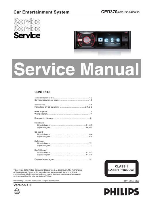 philips ced 370 service manual