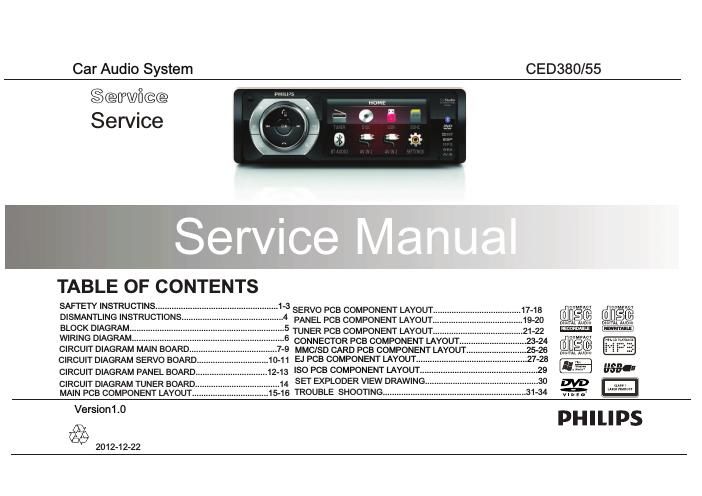 philips ced 380 service manual