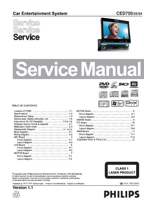 philips ced 750 service manual