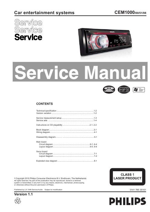 philips cem 1000 service manual