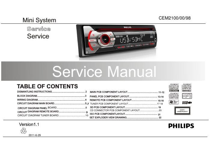 philips cem 2100 x service manual