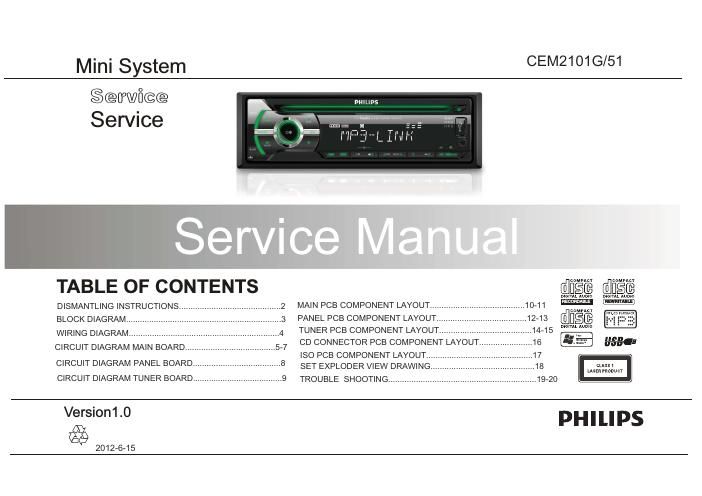 philips cem 2101 g service manual