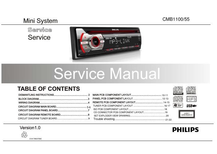 philips cmb 1100 service manual