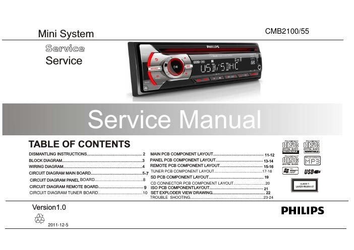 philips cmb 2100 service manual