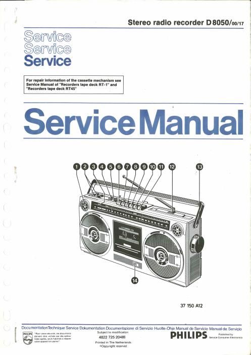philips d 8050 service manual