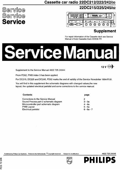 philips dc 212 service manual