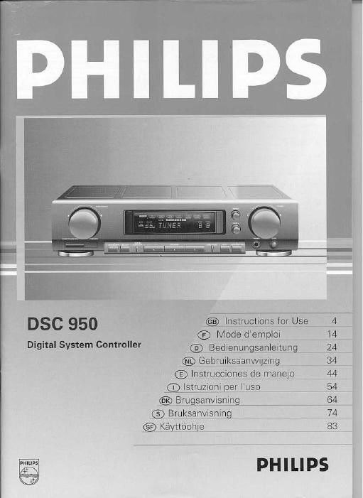 philips dsc 950 owners manual
