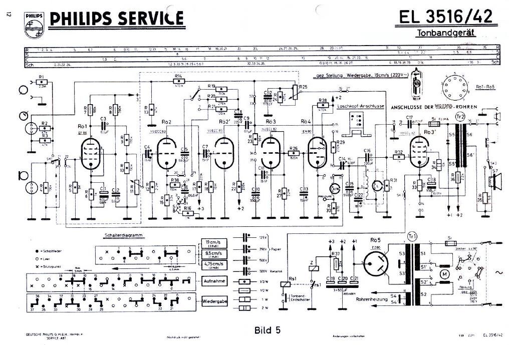 philips el 3516 schematic