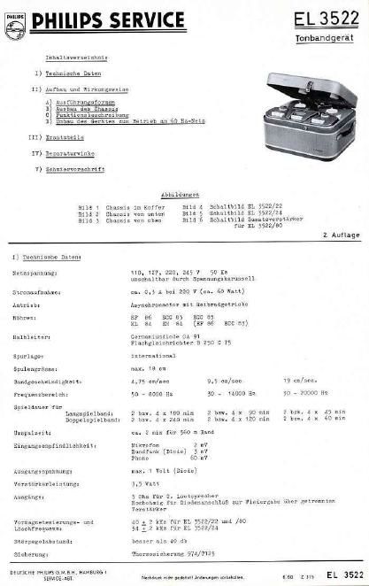 philips el 3522 service manual