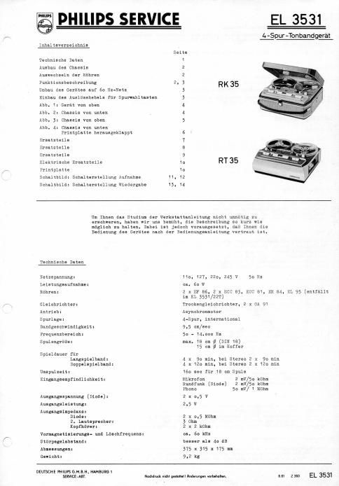 philips el 3531 service manual