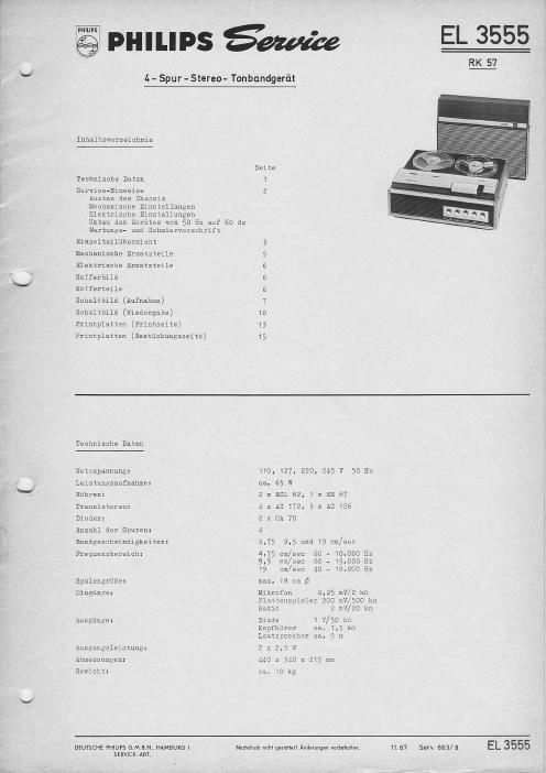 philips el 3555 service manual