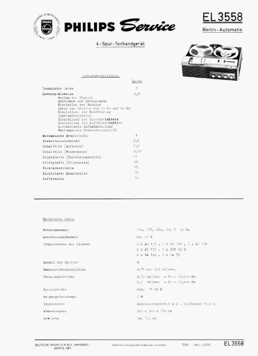 philips el 3558 service manual