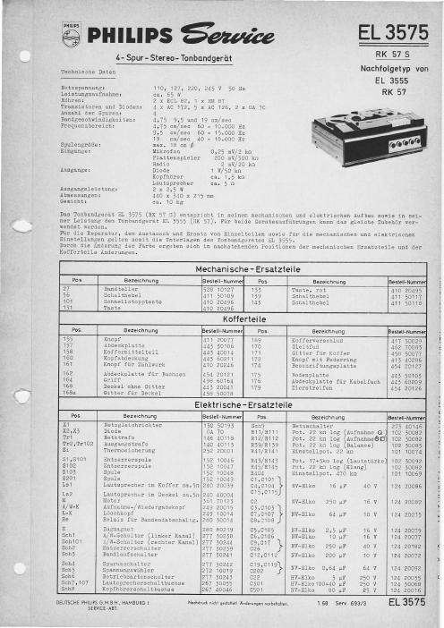 philips el 3575 service manual