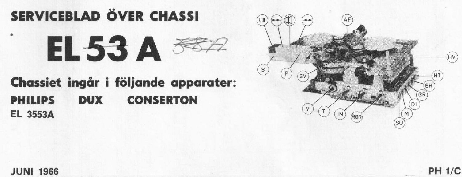 philips el 53 a service manual swedish