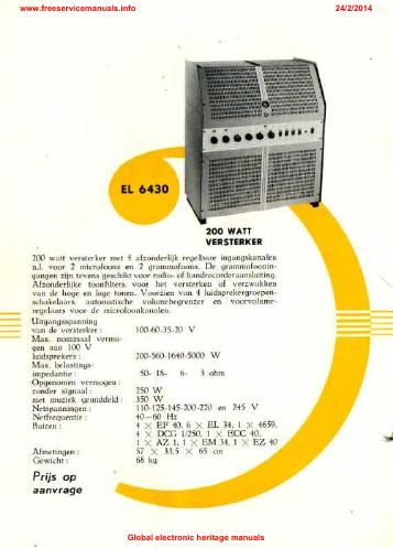 philips el 6430 pwr schematic