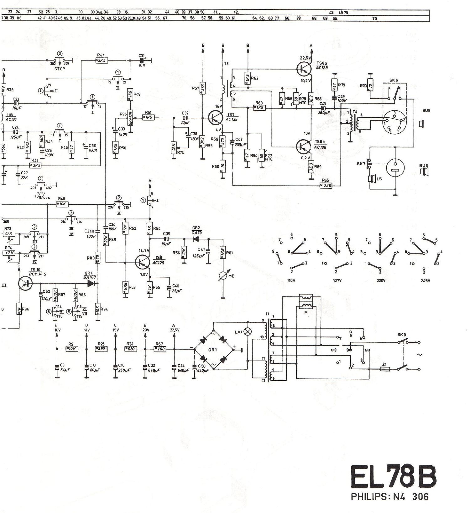 philips el 78 b schematic