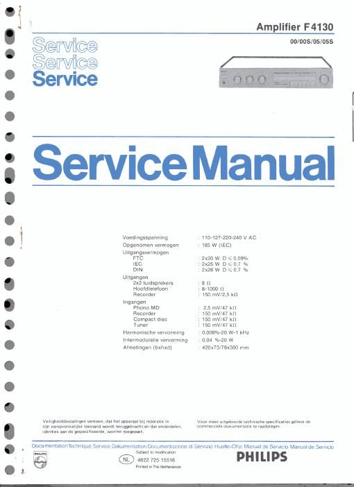 philips f 4130 service manual