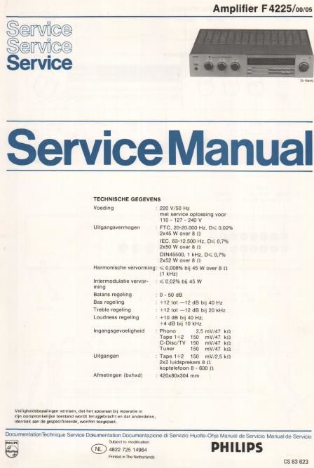philips f 4225 service manual