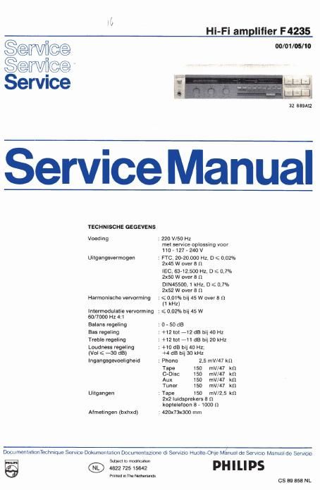 philips f 4235 service manual
