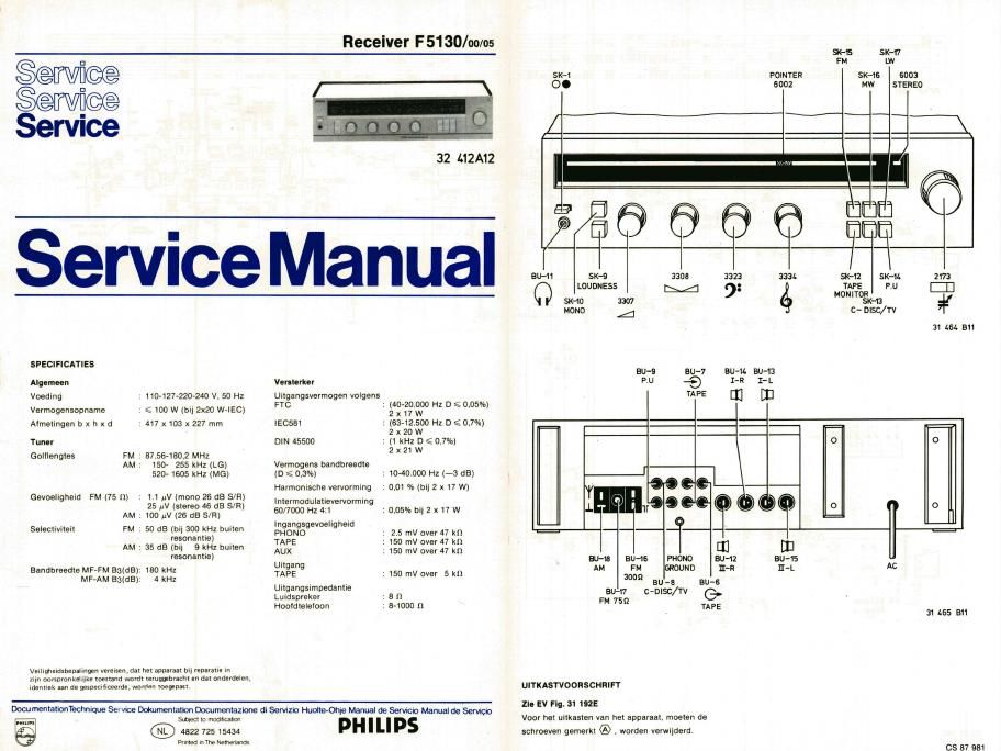 philips f 5130 service manual nl