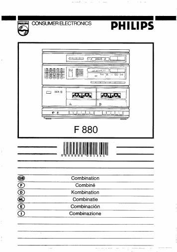 philips f 880 owners manual