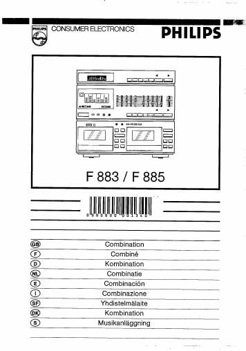 philips f 883 885 owners manual