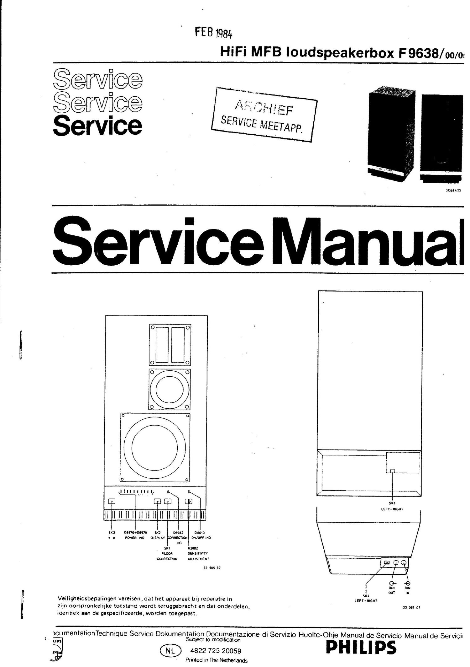 philips f 9638 service manual
