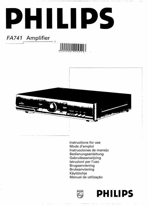 philips fa 741 owners manual