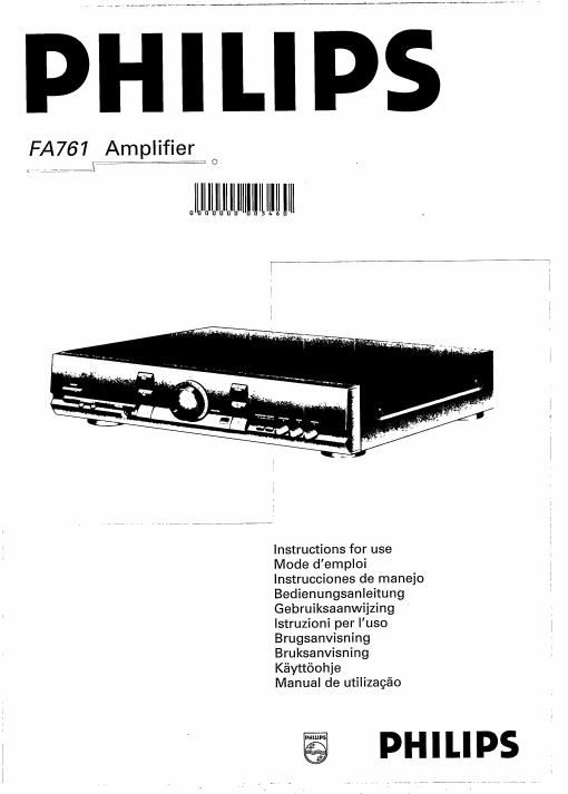 philips fa 761 owners manual