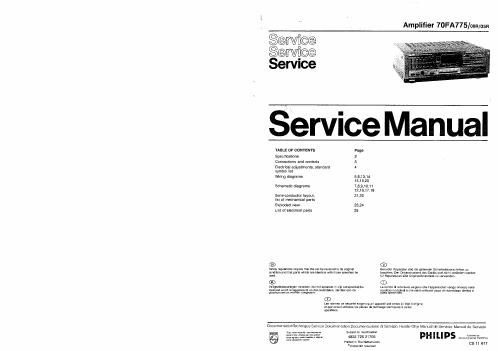 philips fa 775 service manual