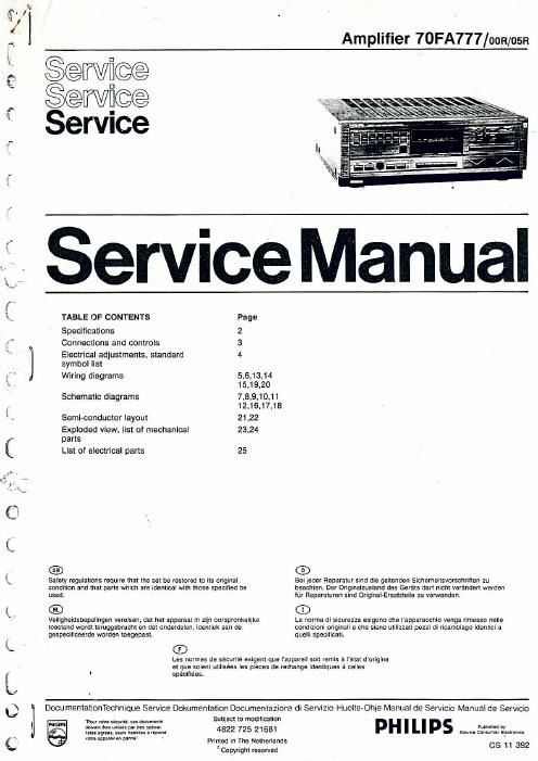 philips fa 777 schematic