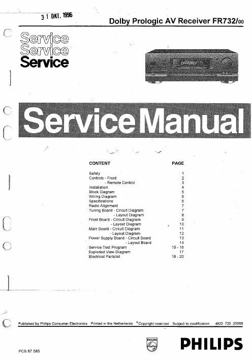 philips fr 732 service manual 2