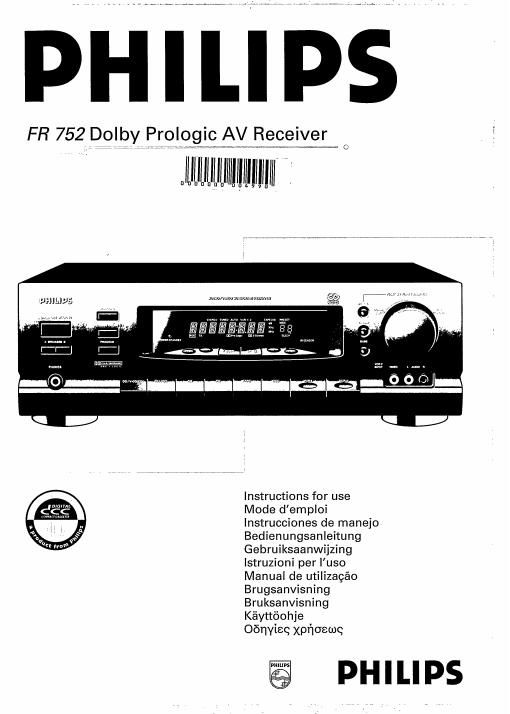 philips fr 752 owners manual