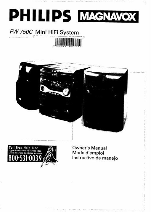 philips fw 750 c owners manual