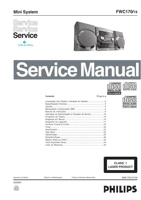 philips fw c 170 service manual 2